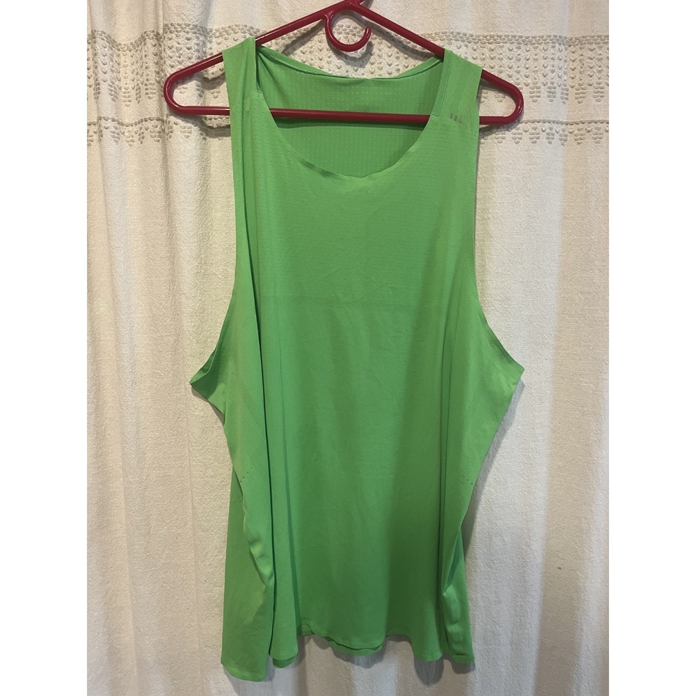 Lululemon Fast Free Tank Top Mens Green Gray Gym Training XL